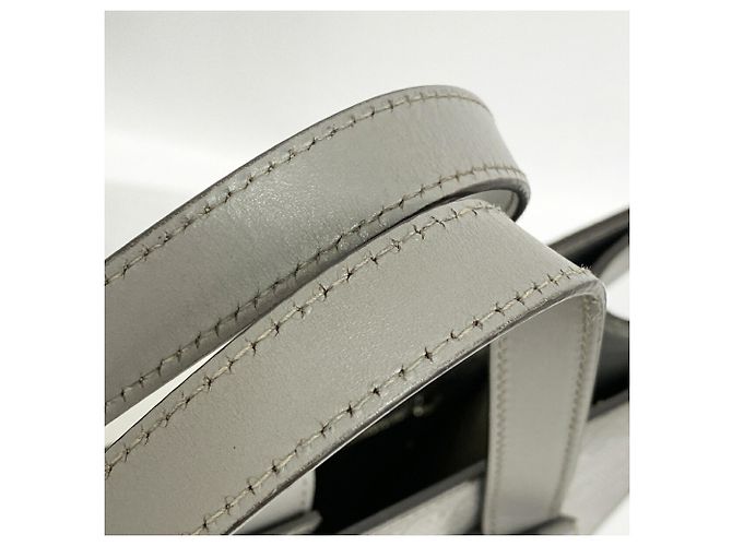 Sac cabas Gucci en cuir gris Marron - vue 6