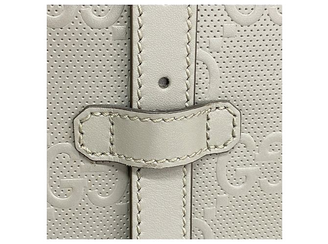 Sac cabas Gucci en cuir gris Marron - vue 9