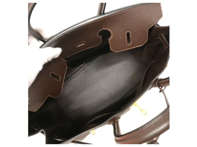 Hermès Borsa Hermes Birkin 35 Marrone - vista 4