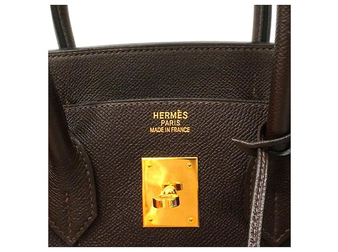 Hermès Borsa Hermes Birkin 35 Marrone - vista 5