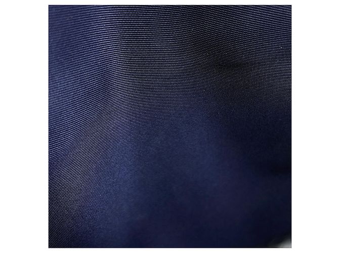 Borsa a mano Prada Triangle in tela e pelle Nero Blu navy - vista 10