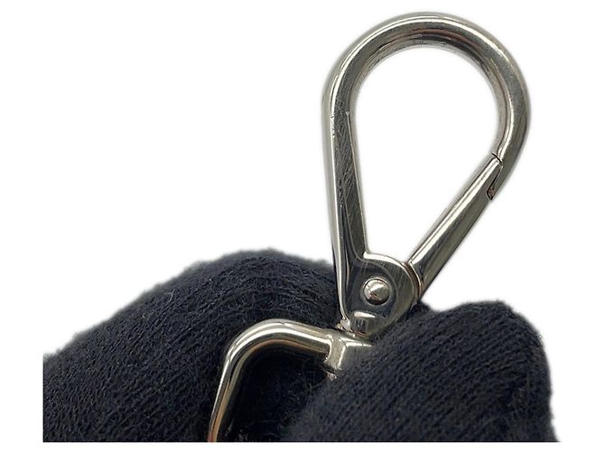 Borsa a mano Prada Triangle in tela e pelle Nero Blu navy - vista 13