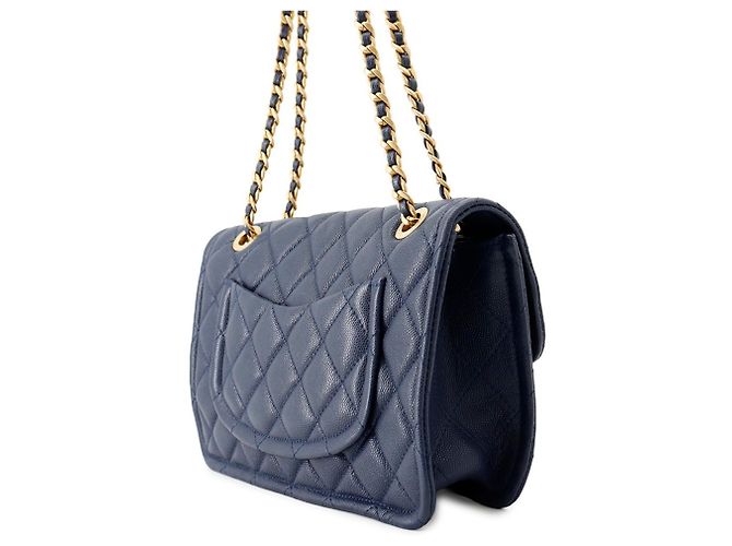 Borsa a tracolla con catena Chanel Matelassé Blu navy - vista 2