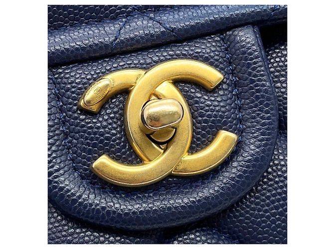Borsa a tracolla con catena Chanel Matelassé Blu navy - vista 8