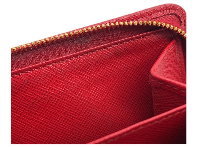Cartera Prada bi-fold en piel roja - vista 12