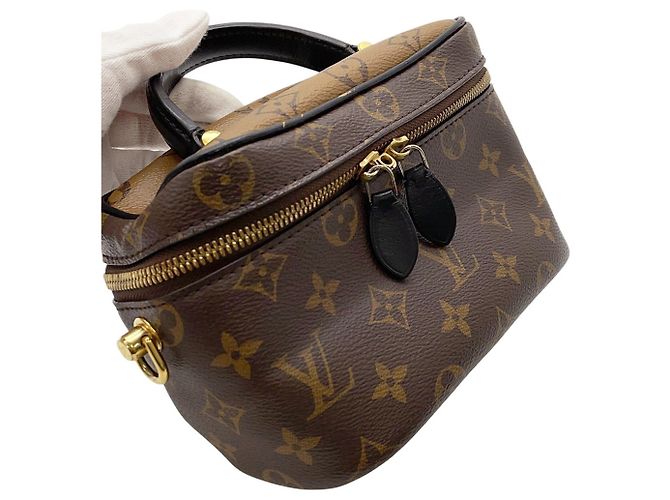 Borsa Louis Vuitton Monogram Reverse Vanity NV PM Nero - vista 14