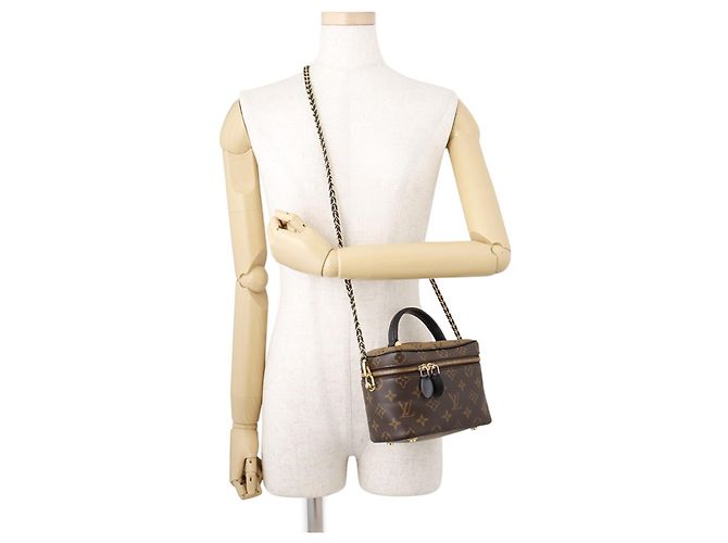 Borsa Louis Vuitton Monogram Reverse Vanity NV PM Nero - vista 4