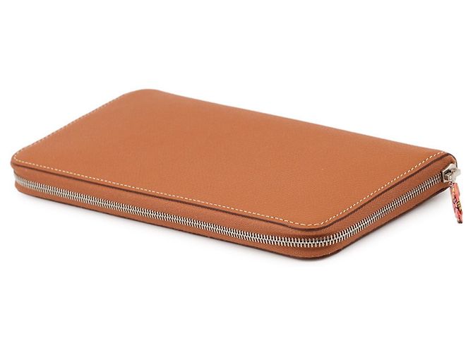 Hermès Cartera larga Hermes Azap en piel Epsom Gold Castaño - vista 2
