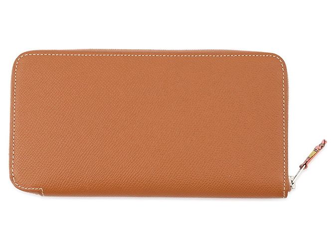 Hermès Cartera larga Hermes Azap en piel Epsom Gold Castaño - vista 3