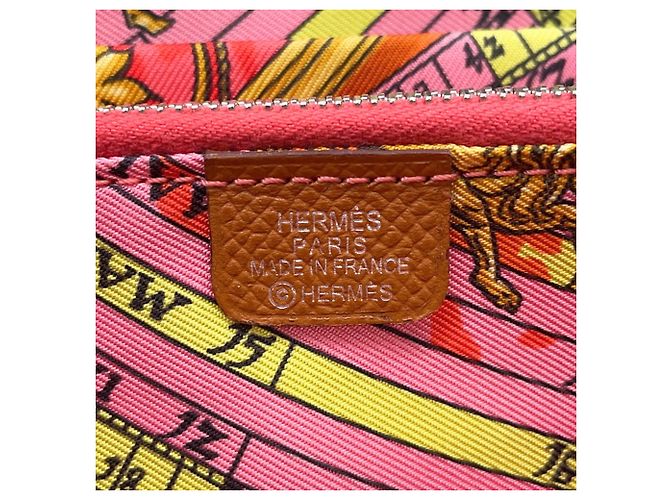 Hermès Cartera larga Hermes Azap en piel Epsom Gold Castaño - vista 9