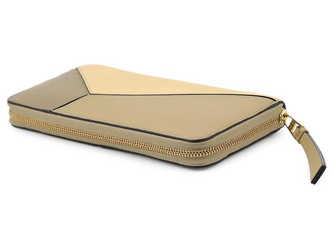 Cartera larga con cremallera Puzzle Loewe Castaño Beige - vista 2