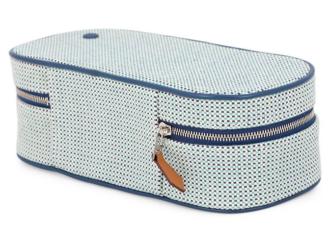 Hermès Pouch Hermes Escale Marine Toile H Blu Crudo - vista 2