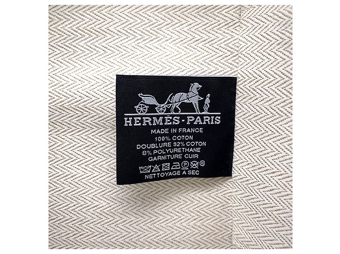 Hermès Pouch Hermes Escale Marine Toile H Blu Crudo - vista 8