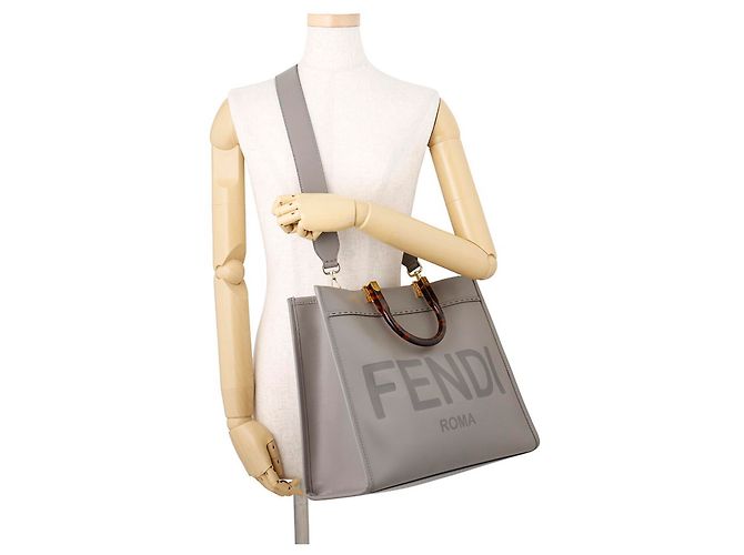 Saco Tote Fendi Sunshine Medium em couro - vista 5