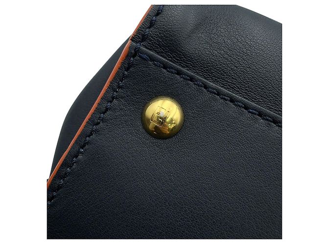 Borsa Fendi Peekaboo Regular Blu navy - vista 11
