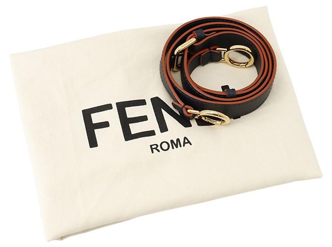 Borsa Fendi Peekaboo Regular Blu navy - vista 18