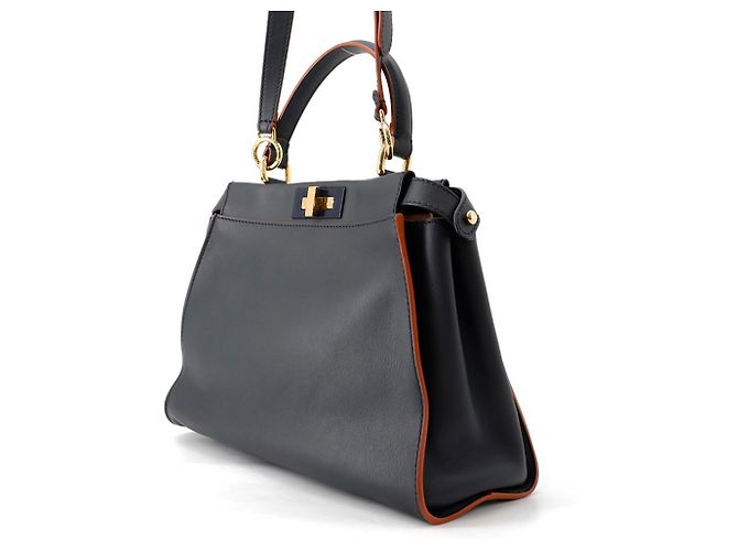 Borsa Fendi Peekaboo Regular Blu navy - vista 2