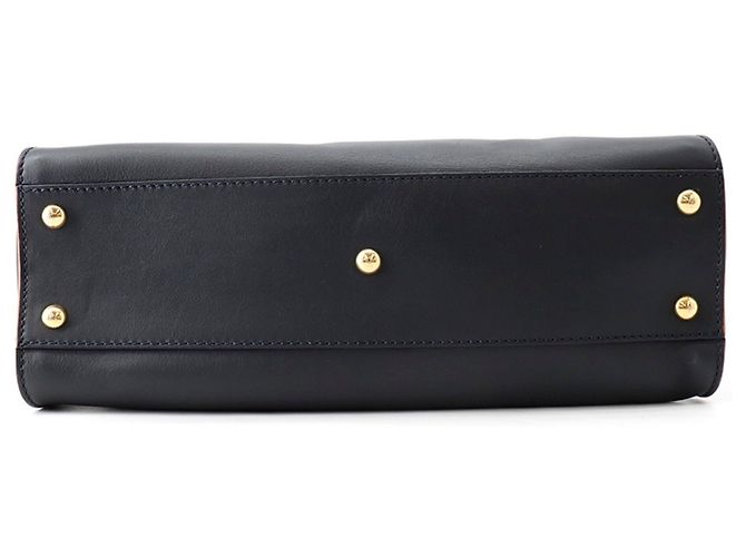 Borsa Fendi Peekaboo Regular Blu navy - vista 3