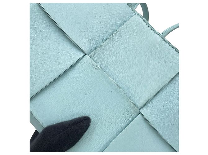 Borsa Bottega Veneta Candy Arco in lambskin Blu chiaro - vista 10