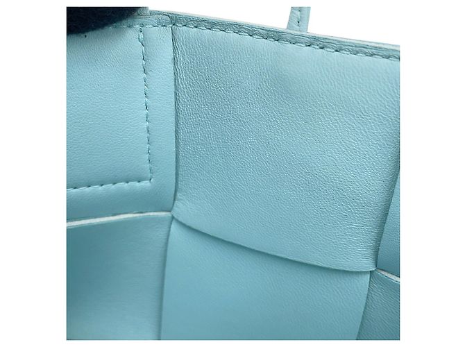Borsa Bottega Veneta Candy Arco in lambskin Blu chiaro - vista 11