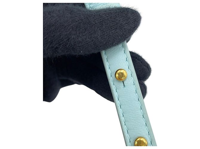 Borsa Bottega Veneta Candy Arco in lambskin Blu chiaro - vista 16