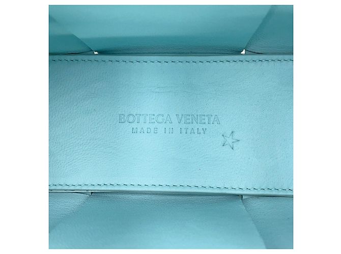 Borsa Bottega Veneta Candy Arco in lambskin Blu chiaro - vista 18