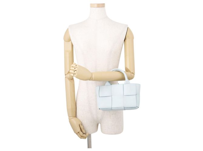 Borsa Bottega Veneta Candy Arco in lambskin Blu chiaro - vista 4
