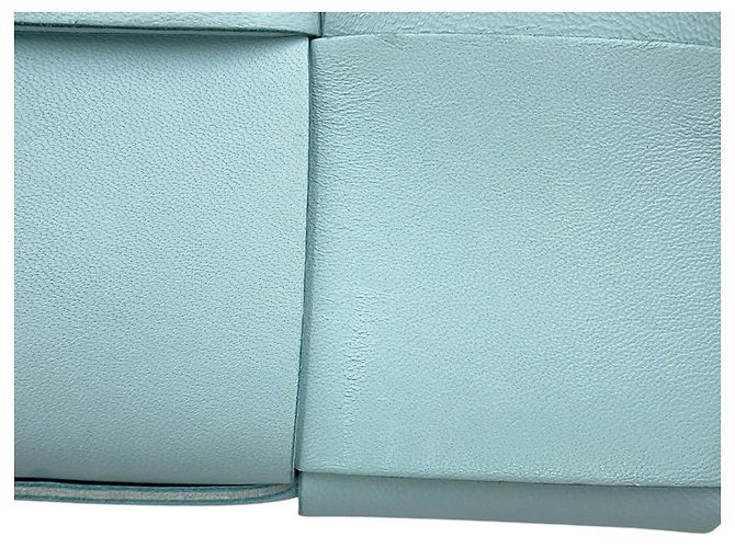 Borsa Bottega Veneta Candy Arco in lambskin Blu chiaro - vista 8