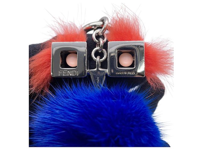 Charm per borsa Fendi Witches Fur Rosso Blu - vista 9