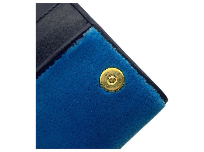 Portafoglio Prada in velluto con catena/tracolla Blu Multicolore - vista 12