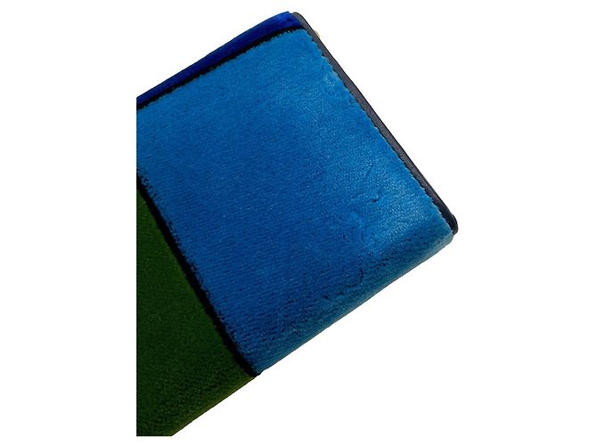 Portafoglio Prada in velluto con catena/tracolla Blu Multicolore - vista 9