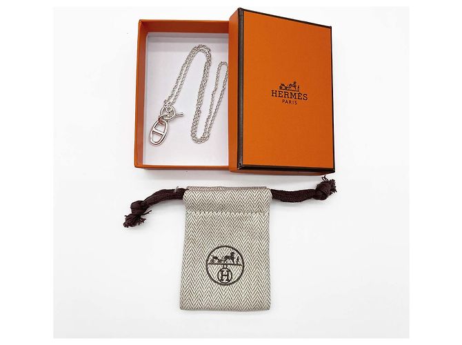 Hermès Collana HERMES Amulette Chaine d'Ancre Argento - vista 8