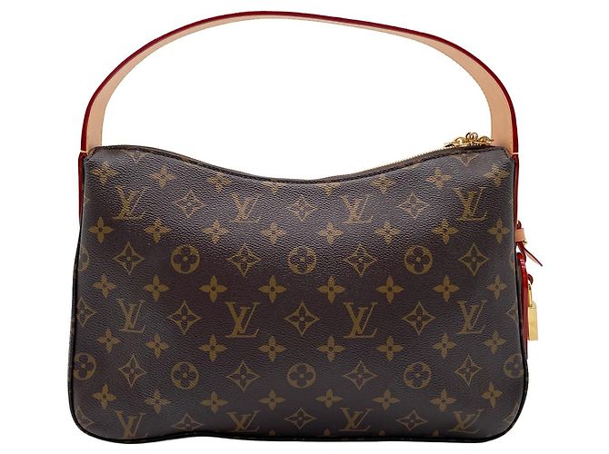 Borsa Louis Vuitton Slouchy PM Marrone Beige - vista 2