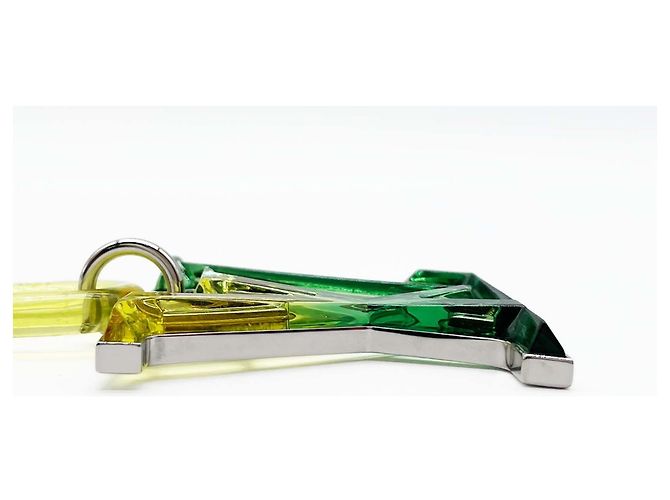 Louis Vuitton Bijou Sac LV Prism Bag Charm Keychain Verde Giallo - vista 4