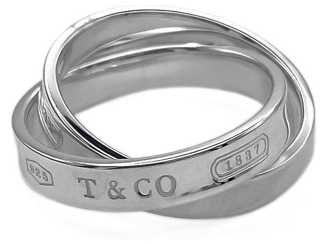 Tiffany & Co. 1837 Interlocking Double Band Ring Silber - Ansicht 5