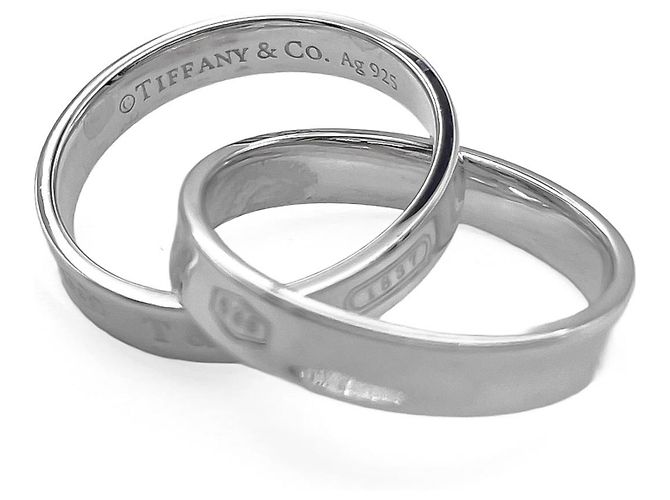 Tiffany & Co. 1837 Interlocking Double Band Ring Silber - Ansicht 6
