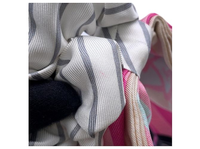 Scrunchie Chanel Grigio e Rosa Marrone - vista 4