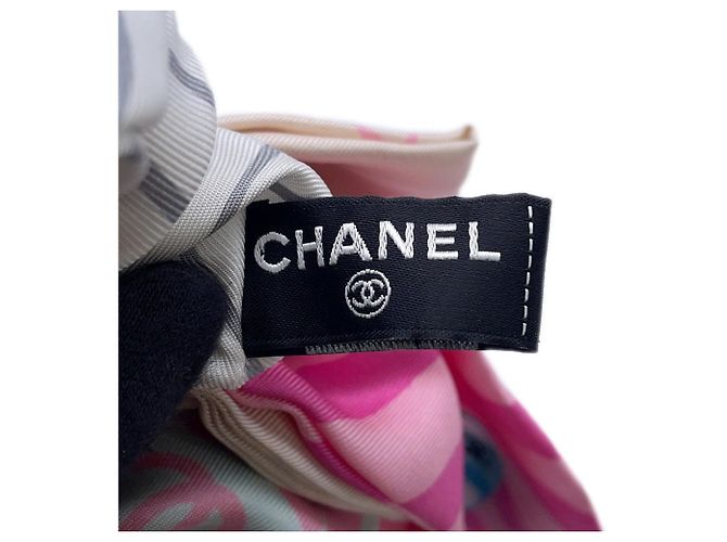 Scrunchie Chanel Grigio e Rosa Marrone - vista 7
