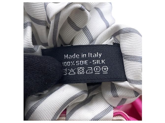 Scrunchie Chanel Grigio e Rosa Marrone - vista 8