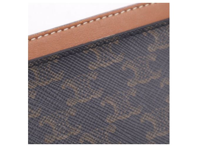 Céline Celine Triomphe Canvas Logo Card Case Brown - view 5