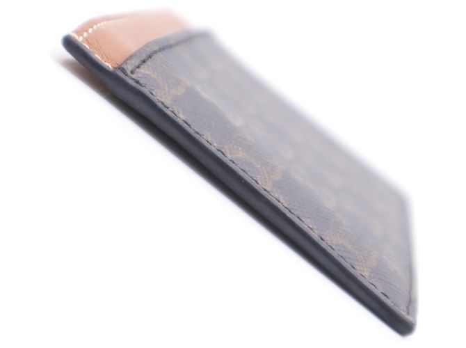 Céline Celine Triomphe Canvas Logo Card Case Brown - view 9