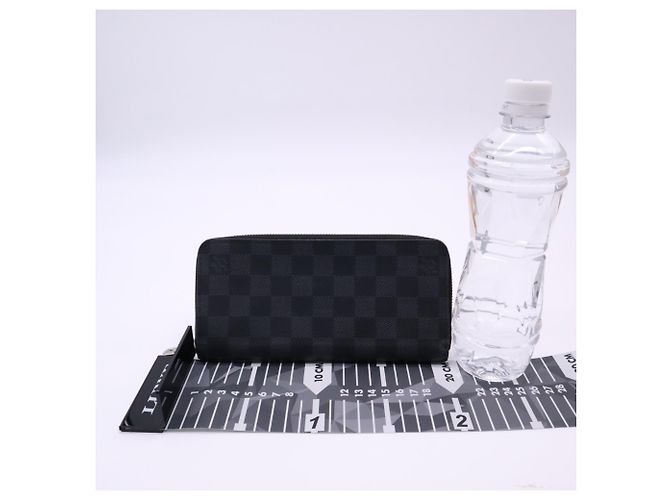 Zippy Louis Vuitton Damier Graphite Long Wallet Brown Black - view 3