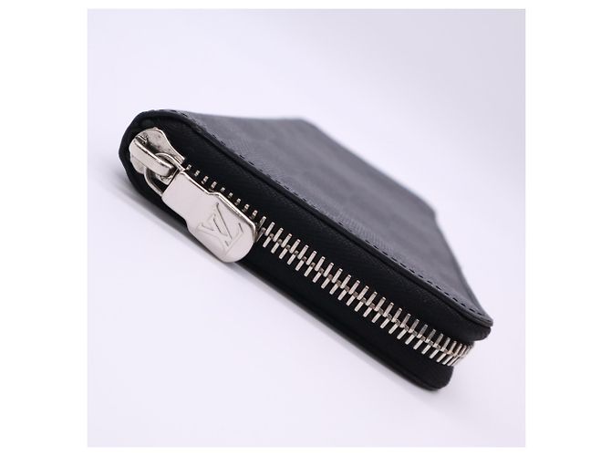 Zippy Louis Vuitton Damier Graphite Long Wallet Brown Black - view 6