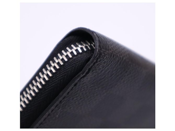 Zippy Louis Vuitton Damier Graphite Long Wallet Brown Black - view 9