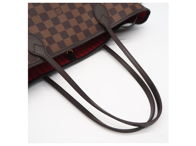 Borsa Louis Vuitton Damier Neverfull MM Marrone Beige - vista 10