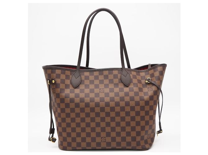 Borsa Louis Vuitton Damier Neverfull MM Marrone Beige - vista 2