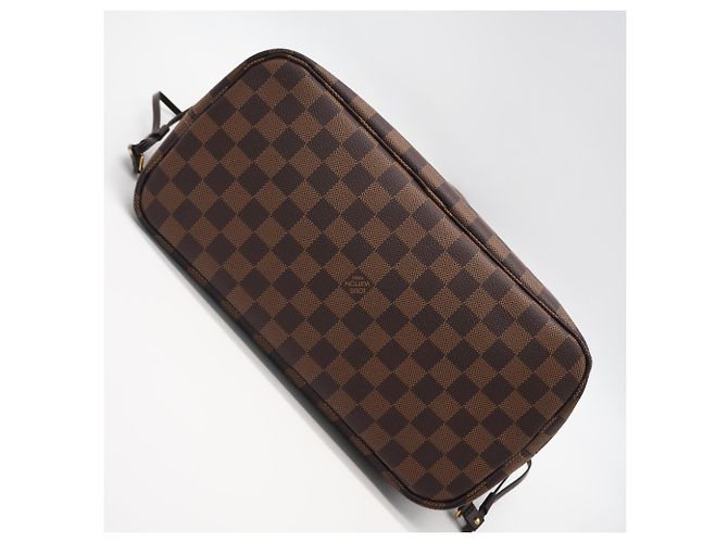 Borsa Louis Vuitton Damier Neverfull MM Marrone Beige - vista 6