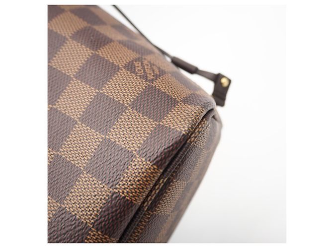 Borsa Louis Vuitton Damier Neverfull MM Marrone Beige - vista 9