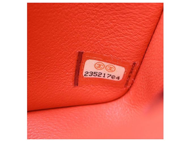 Chanel Classic Single Flap Quilted Lambskin Mini Arancione - vista 5