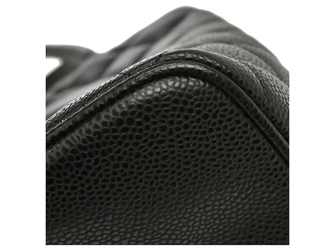 Borsa Chanel Medallion Tote Quilted Caviar Nero - vista 6